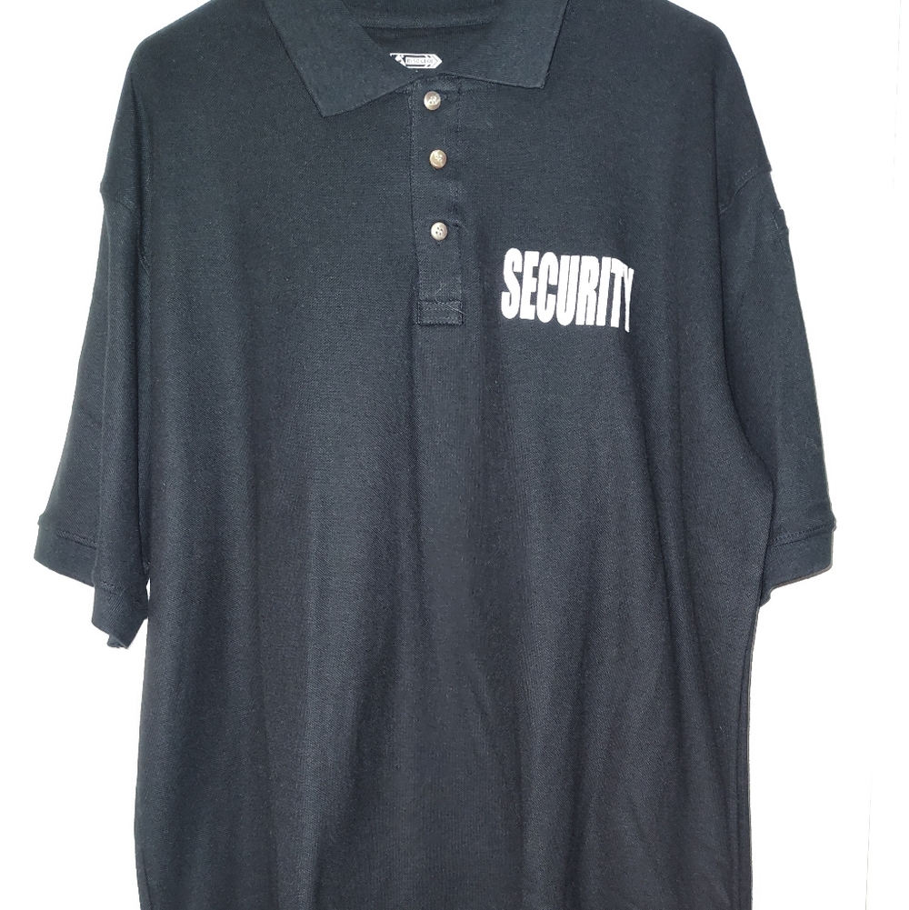 Ryno Gear Black XL Security Polo Shirt